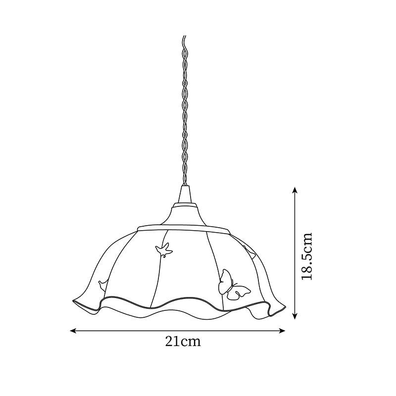 Retro Cream Style Ceramic Pendant Lamp